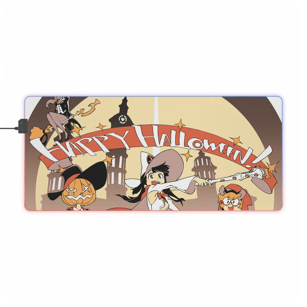 Little Witch Academia Atsuko Kagari, Sucy Manbavaran, Computer Keyboard Pad, Lotte Yanson, Professor Ursula RGB LED Mouse Pad (Desk Mat)