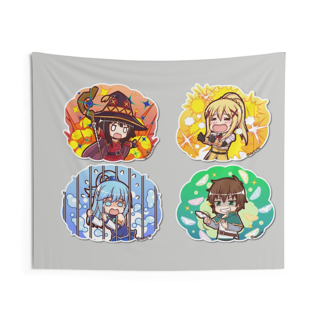 KonoSuba - God’s blessing on this wonderful world!! Indoor Wall Tapestry