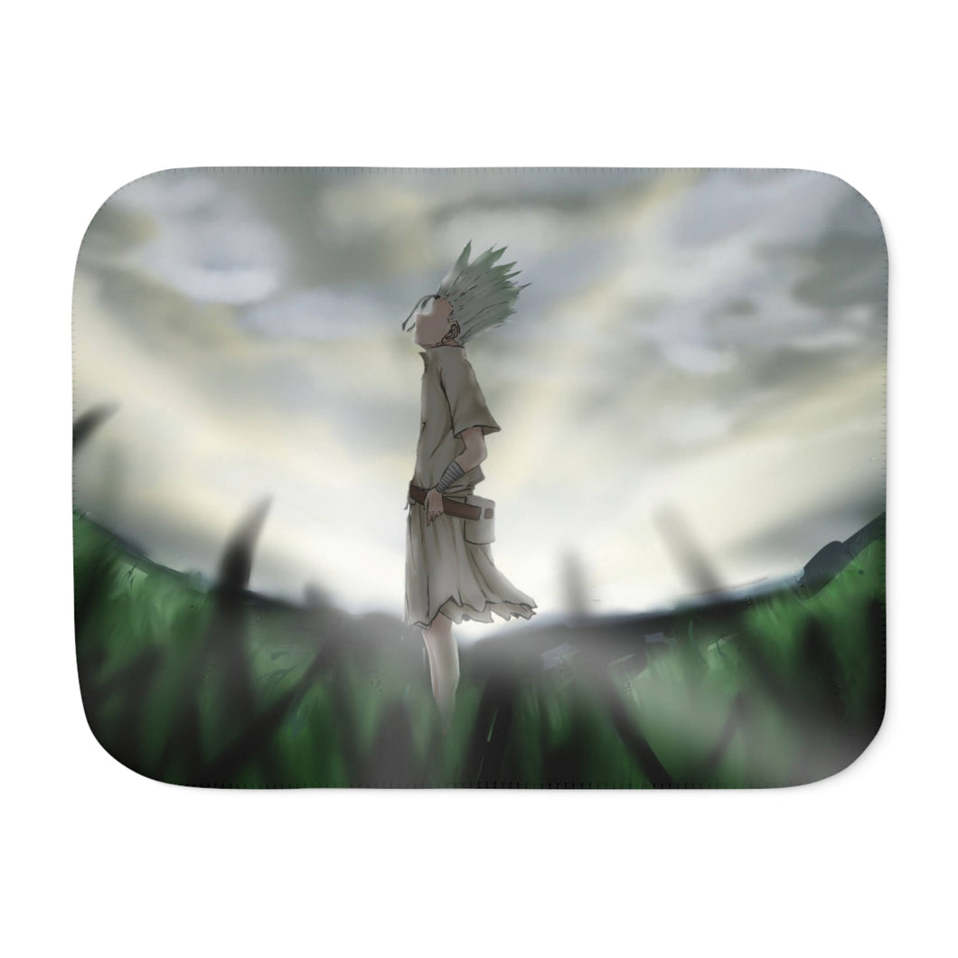 Anime Dr. Stone Sherpa Blanket