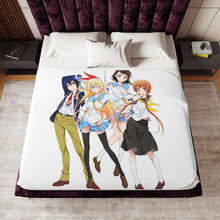 Load image into Gallery viewer, Nisekoi Chitoge Kirisaki, Kosaki Onodera, Seishirou Tsugumi, Marika Tachibana Sherpa Blanket
