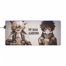 Load image into Gallery viewer, My Hero Academia Izuku Midoriya, Katsuki Bakugou RGB LED Mouse Pad (Desk Mat)
