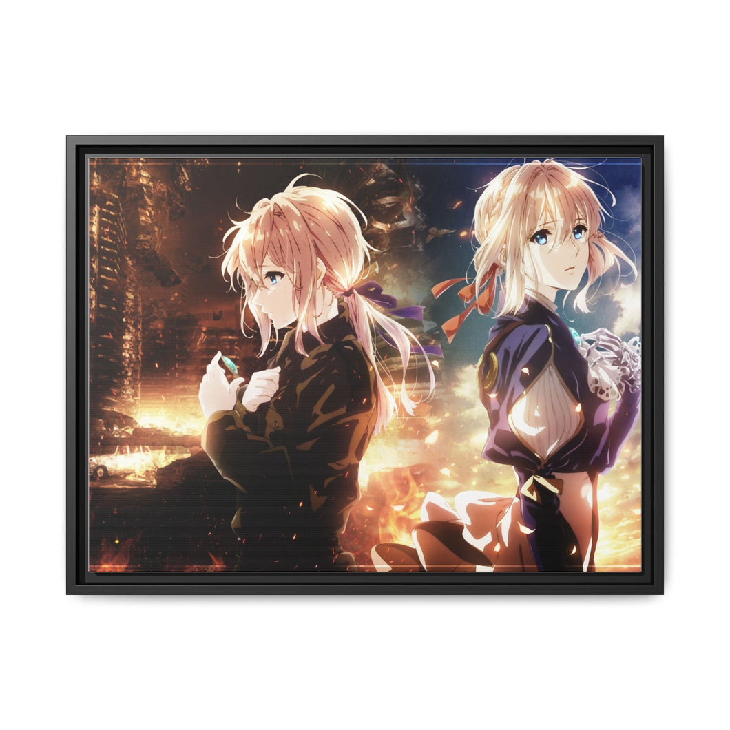 Evergarden Violet Canvas Framed Art Print