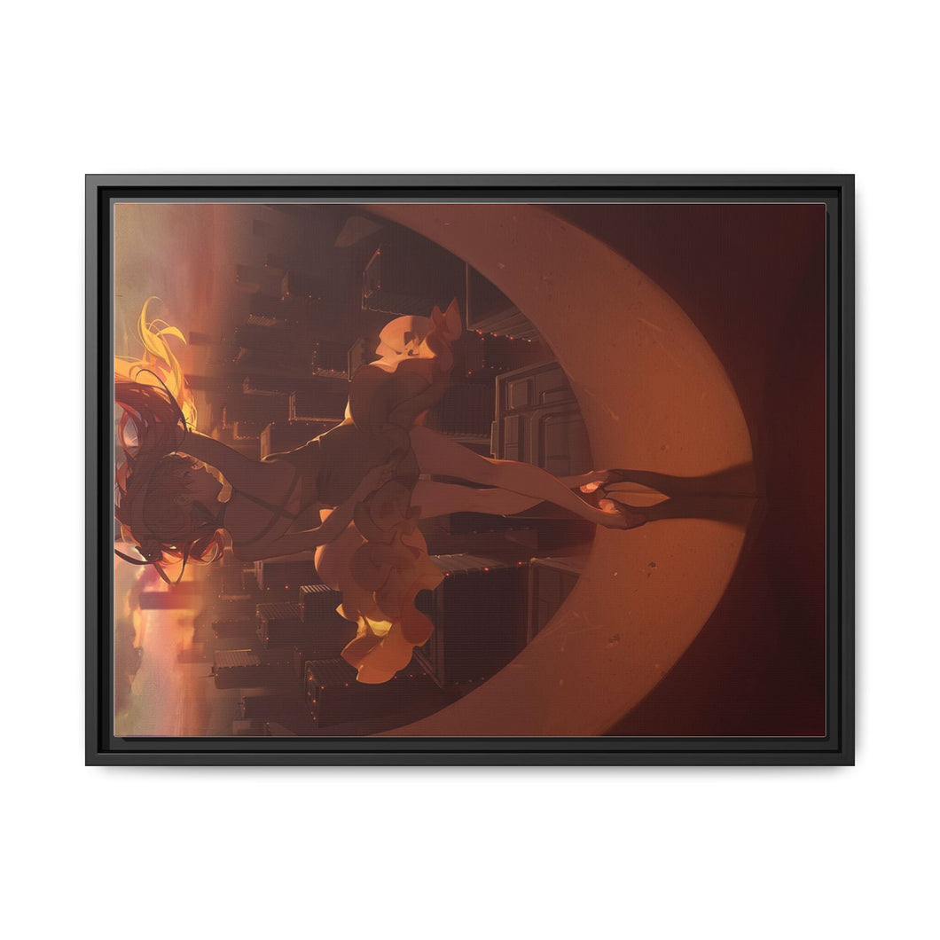 Anime Neon Genesis Evangelion Canvas Framed Art Print
