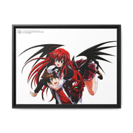High School DxD Rias Gremory, Issei Hyoudou, Ddraig Canvas Framed Art Print