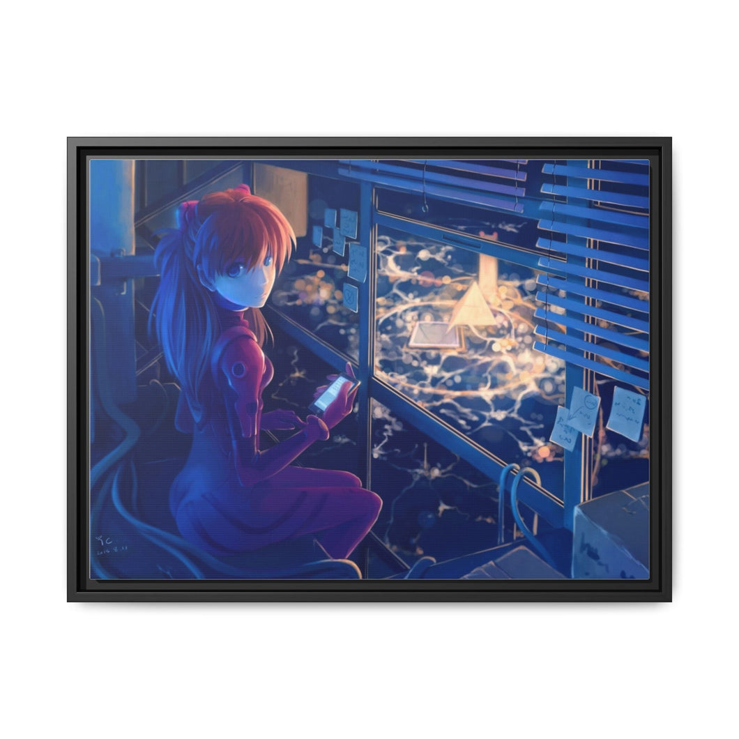Anime Neon Genesis Evangelionr Canvas Framed Art Print