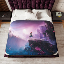 Load image into Gallery viewer, Fairy Tail Erza Scarlet Sherpa Blanket
