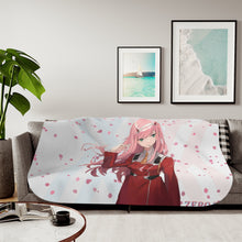 Load image into Gallery viewer, Zero Two Blossoms World Sherpa Blanket
