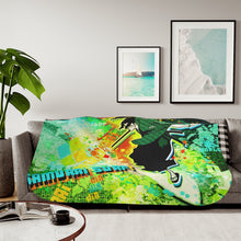 Load image into Gallery viewer, Anime Samurai Champloor Sherpa Blanket
