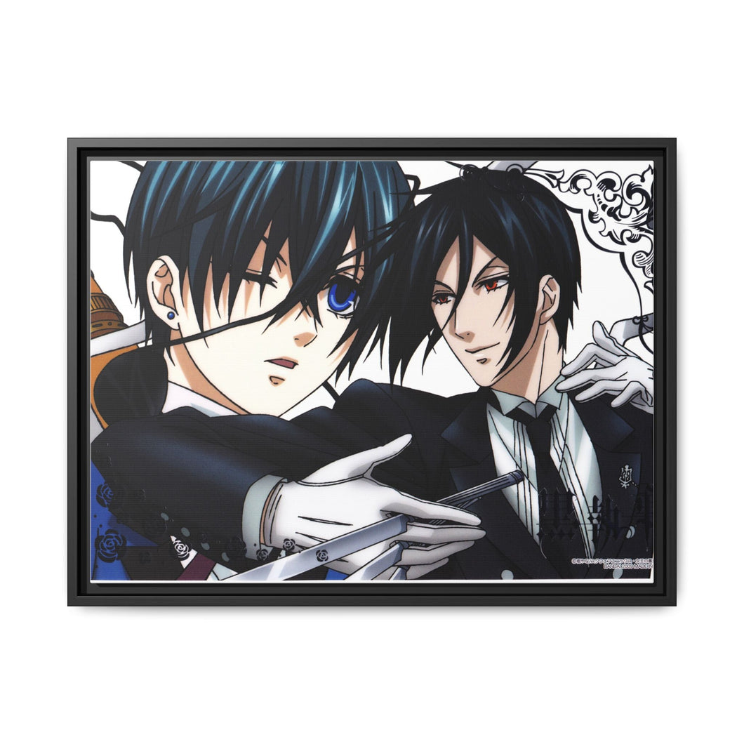Black Butler Canvas Framed Art Print
