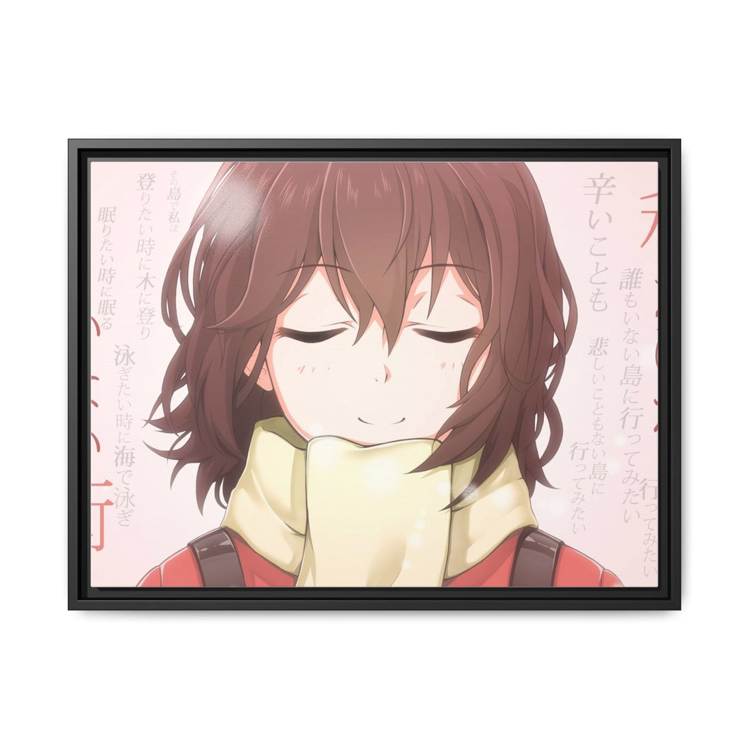 Anime ERASED Canvas Framed Art Print