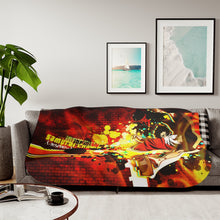 Load image into Gallery viewer, Anime Samurai Champloor Sherpa Blanket
