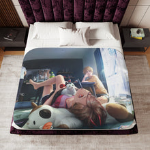 Load image into Gallery viewer, Anime Chainsaw Man Sherpa Blanket
