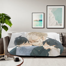 Load image into Gallery viewer, Rin,Yukio and Shiro Sherpa Blanket
