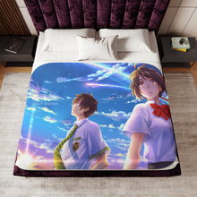 Load image into Gallery viewer, Your Name. Sherpa Blanket
