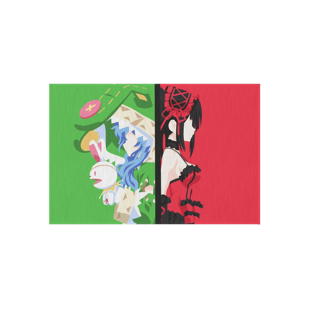 Yoshino and Kurumi - Date A Live Minimalist Rug