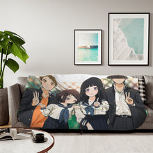 Load image into Gallery viewer, Hyouka Eru Chitanda, Satoshi Fukube, Mayaka Ibara Sherpa Blanket
