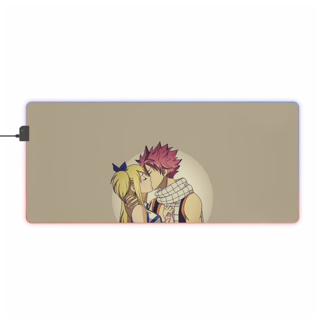 Fairy Tail Natsu Dragneel, Lucy Heartfilia RGB LED Mouse Pad (Desk Mat)