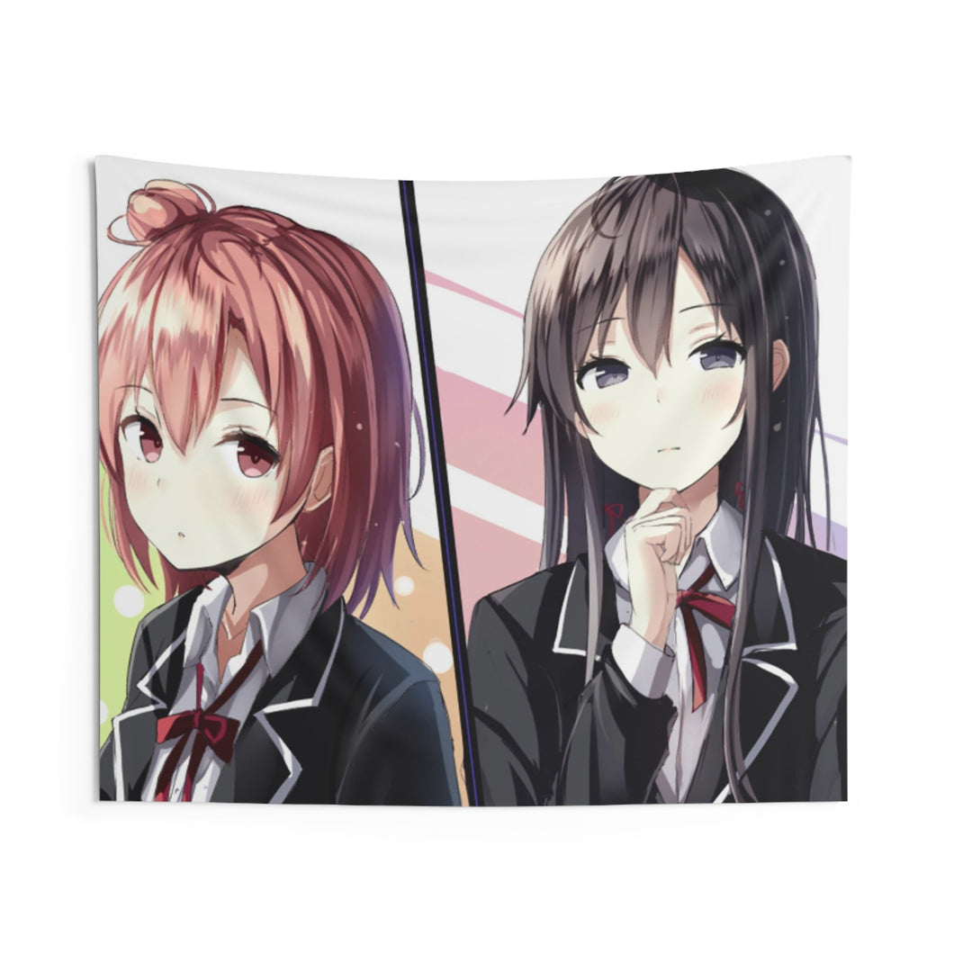 My Teen Romantic Comedy SNAFU Hachiman Hikigaya, Yukino Yukinoshita, Yui Yuigahama Indoor Wall Tapestry