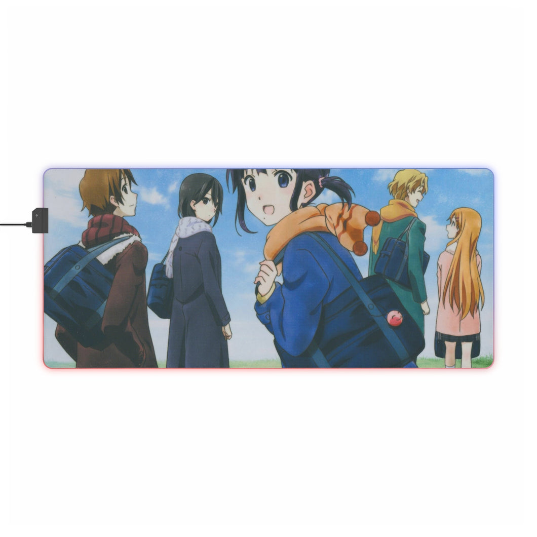 Kokoro Connect Himeko Inaba, Iori Nagase, Taichi Yaegashi, Yui Kiriyama, Yoshifumi Aoki RGB LED Mouse Pad (Desk Mat)