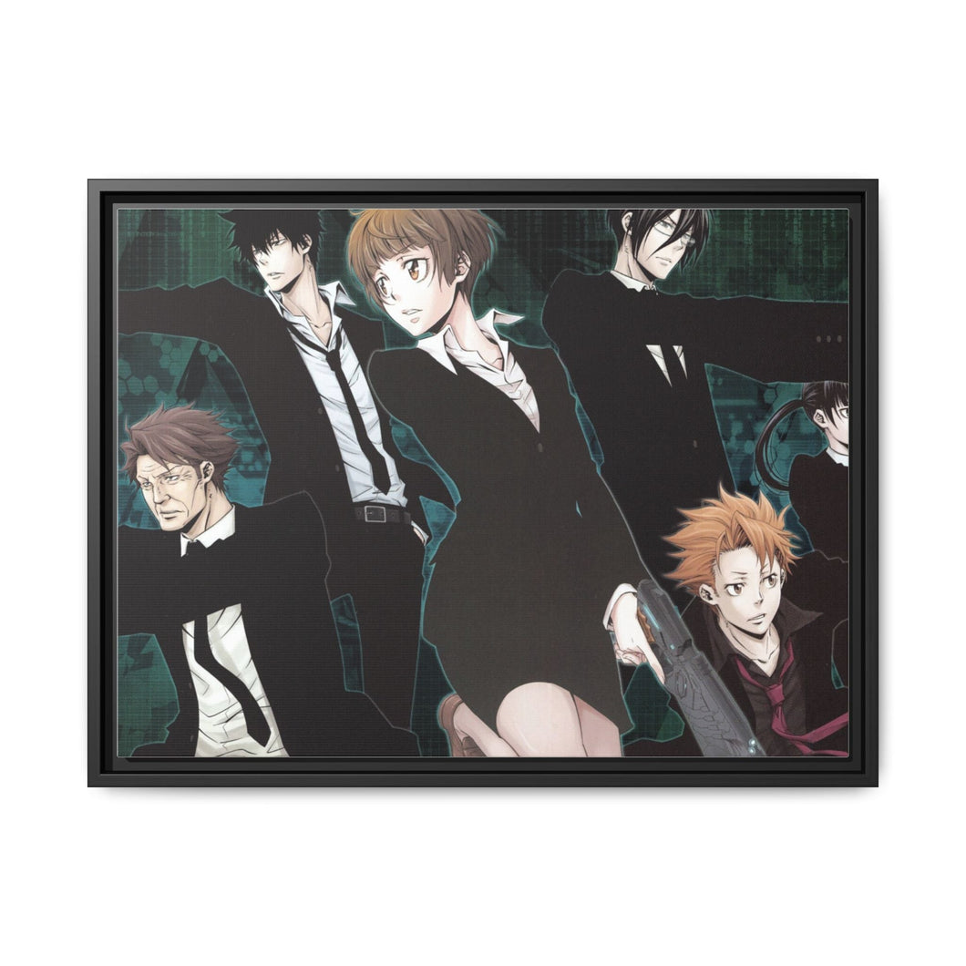 Psycho- Pass Main Members Canvas Framed Art Print