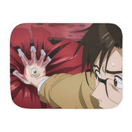 Shinichi stopping a car with Migi Sherpa Blanket