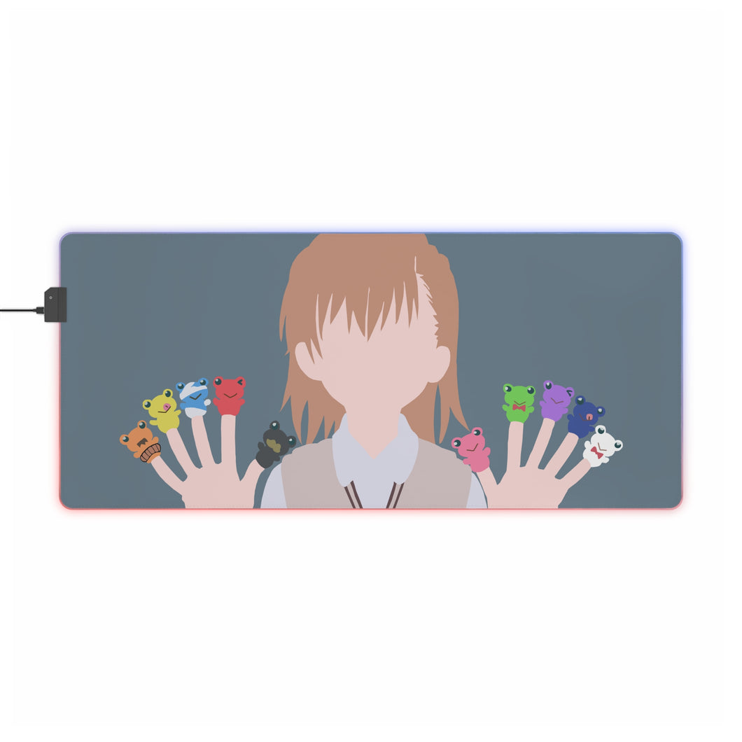 misaka mikoto to aru kagaku no railgun s minimalist v2 RGB LED Mouse Pad (Desk Mat)