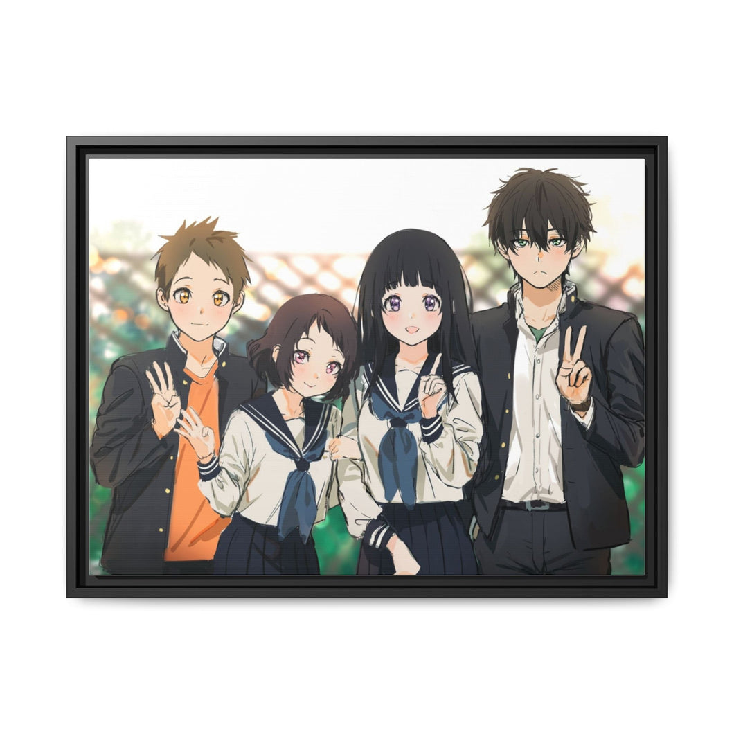 Hyouka Eru Chitanda, Satoshi Fukube, Mayaka Ibara Canvas Framed Art Print