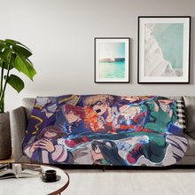 Load image into Gallery viewer, My Hero Academia Izuku Midoriya, Katsuki Bakugou, All Might, Shouta Aizawa, Tsuyu Asui Sherpa Blanket
