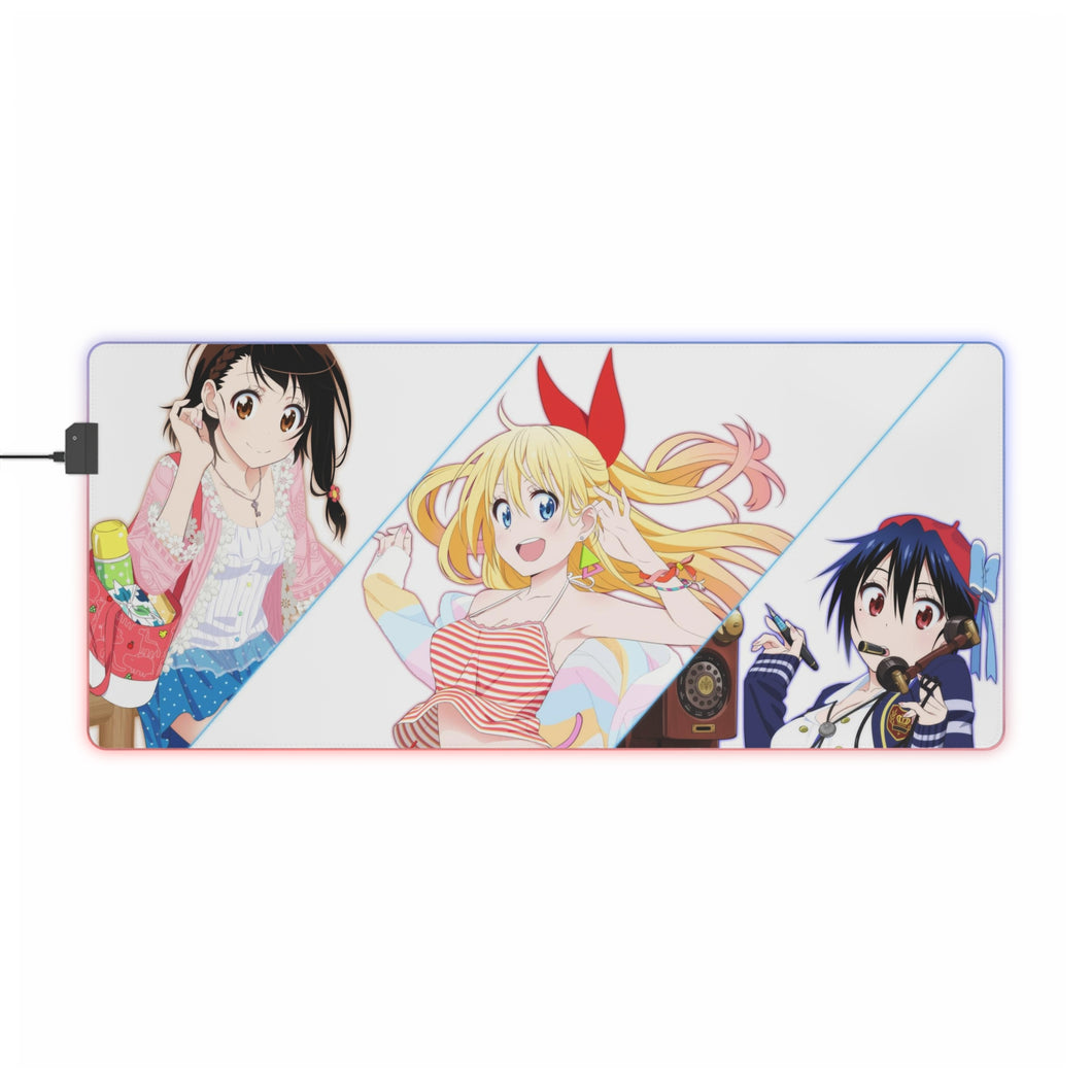Nisekoi Chitoge Kirisaki, Kosaki Onodera, Seishirou Tsugumi RGB LED Mouse Pad (Desk Mat)