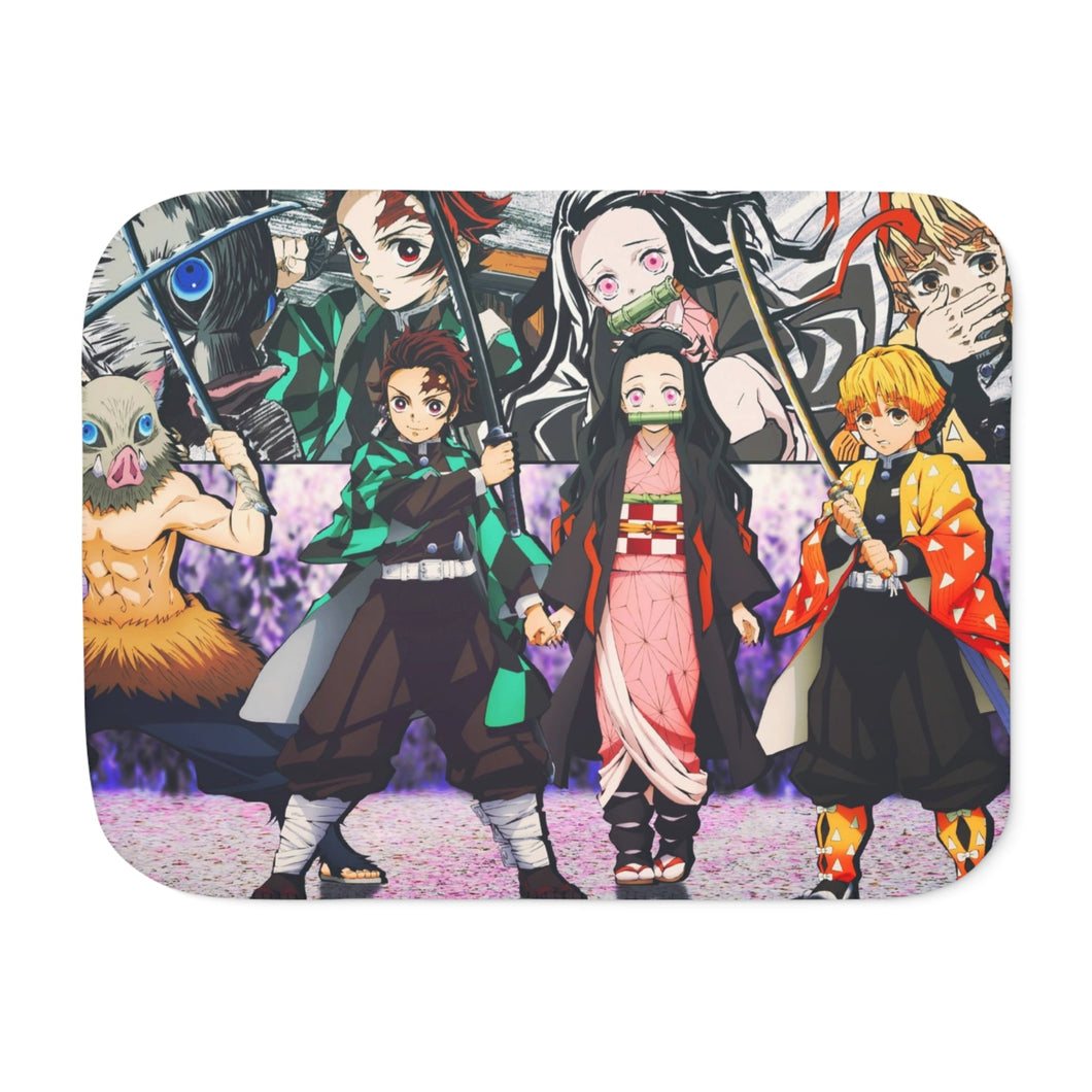 Anime Demon Slayer: Kimetsu no Yaiba Sherpa Blanket
