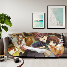 Load image into Gallery viewer, Clannad Tomoya Okazaki, Nagisa Furukawa, Akio Furukawa, Sanae Furukawa Sherpa Blanket
