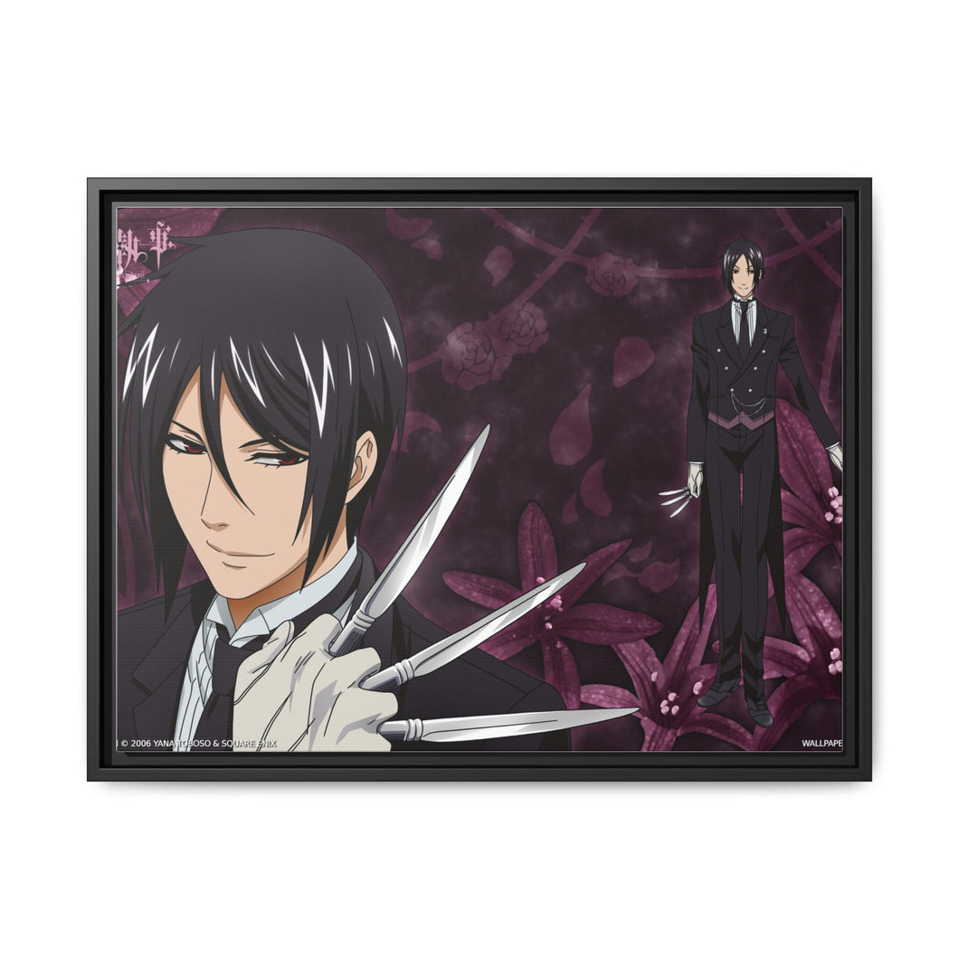 Black Butler Canvas Framed Art Print