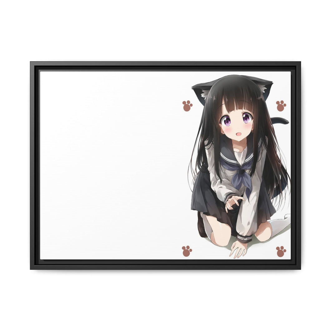 Eru Chitanda  Cat form Canvas Framed Art Print