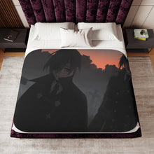 Load image into Gallery viewer, Black Butler Sherpa Blanket

