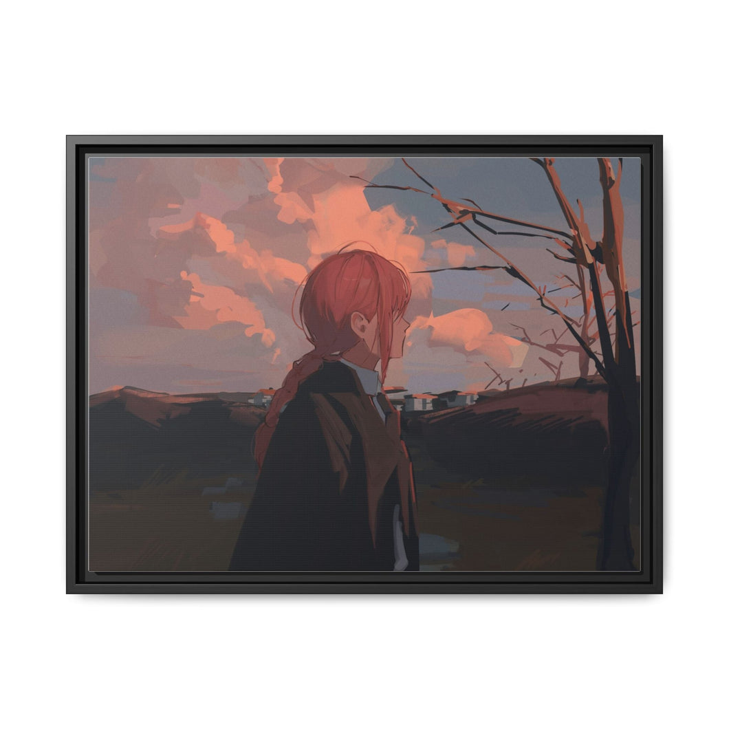 Anime Chainsaw Man Canvas Framed Art Print