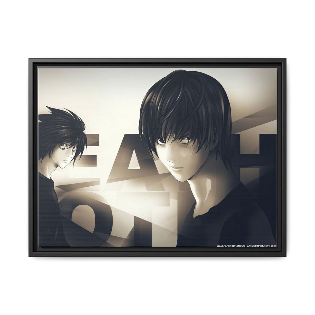 Light Yagami and L (Death Note) Canvas Framed Art Print