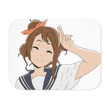 Load image into Gallery viewer, Misaki Sawakiguchi Smile Sherpa Blanket
