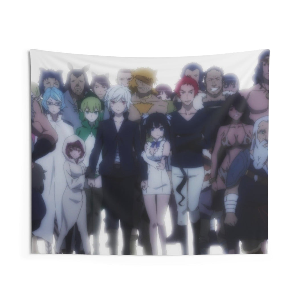 Dungeon Ni Deai Wo Motomeru Noha Machigatteiru Darou Ka Indoor Wall Tapestry