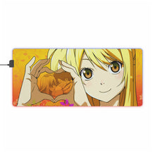 Load image into Gallery viewer, Fairy Tail Natsu Dragneel, Lucy Heartfilia RGB LED Mouse Pad (Desk Mat)
