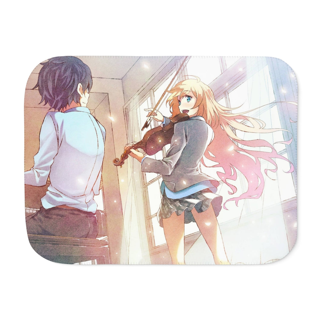 Anime Your Lie in April Sherpa Blanket