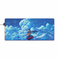 Girl playing guitar RGB LED Mouse Pad (Desk Mat)