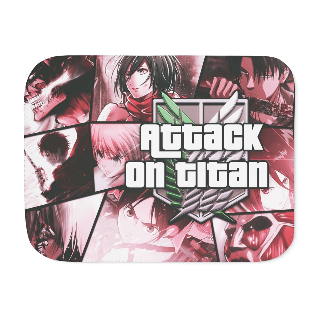 Anime Attack On Titan Sherpa Blanket