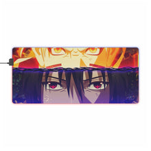 Load image into Gallery viewer, Naruto Uzumaki and Sasuke Uchiha&#39;s eyes RGB LED Mouse Pad (Desk Mat)
