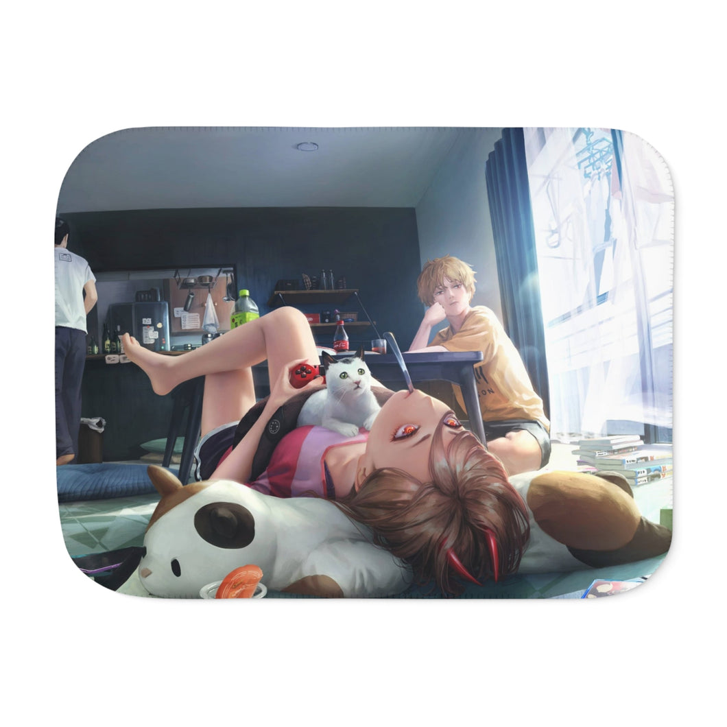 Anime Chainsaw Man Sherpa Blanket