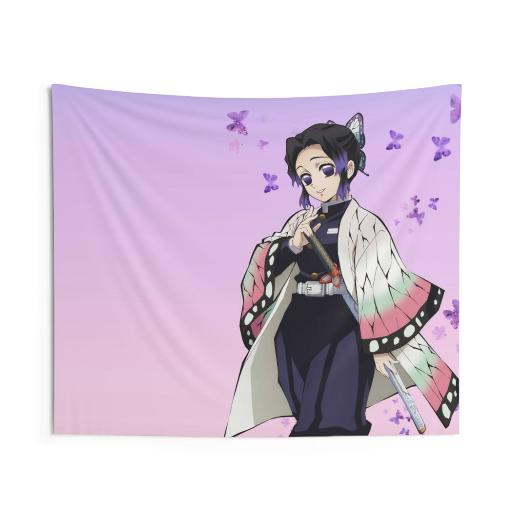 Shinobu Kochou Butterfly Indoor Wall Tapestry