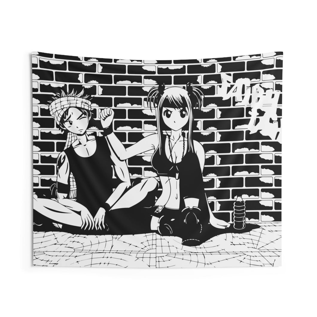 Fairy Tail Natsu Dragneel, Lucy Heartfilia Indoor Wall Tapestry