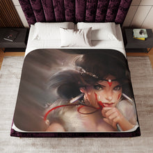 Load image into Gallery viewer, Anime Princess Mononoker Sherpa Blanket

