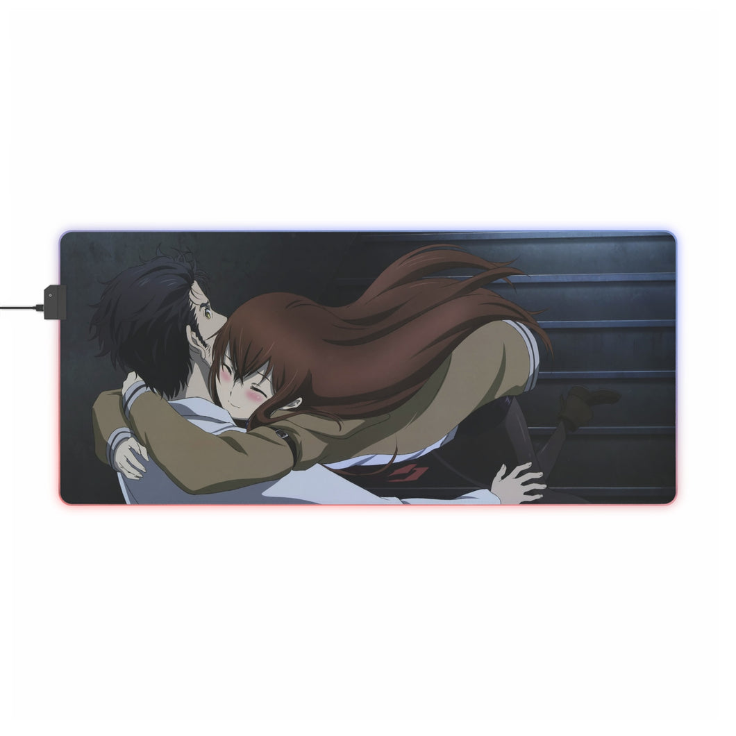 Makise Kurisu & Rintaro Okabe RGB LED Mouse Pad (Desk Mat)