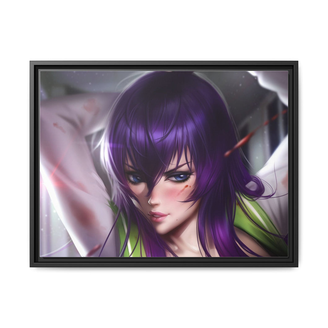 Highschool Of The Dead Canvas Framed Art Print