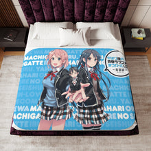 Load image into Gallery viewer, My Teen Romantic Comedy SNAFU Hachiman Hikigaya, Yukino Yukinoshita, Yui Yuigahama Sherpa Blanket
